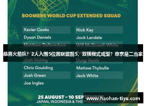 恭喜火箭队！2人入围5位置联盟前5，双核模式成型？申京是二当家